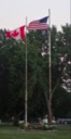 Flags at Four Mile Creek Campground